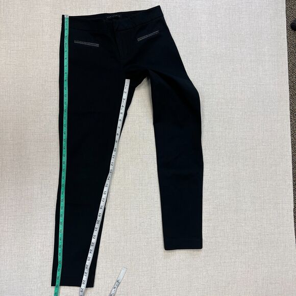 Sanctuary Pants Womens M/L Medium Large Black City Peg Twill Faux Leather Slim - Picture 8 of 11